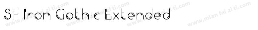 SF Iron Gothic Extended字体转换